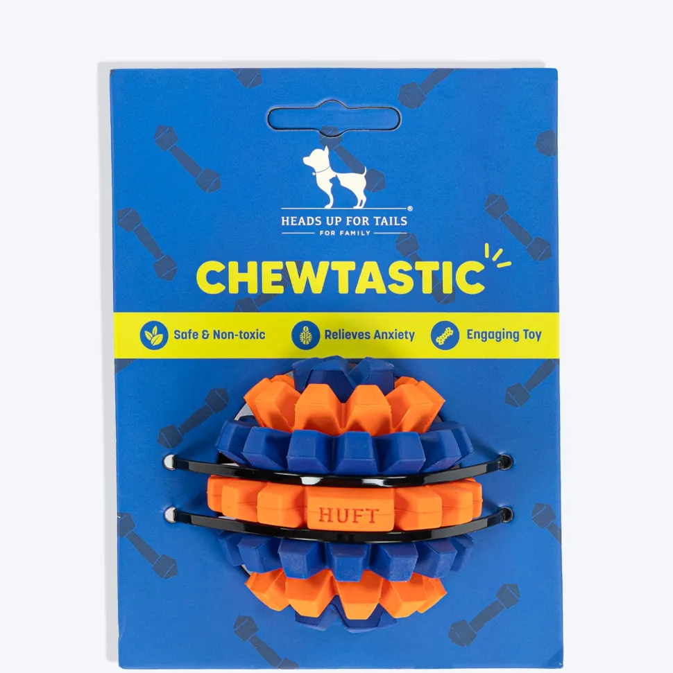 HUFT Chewtastic Treat Maze Chew Toy For Dog - Orange & Blue