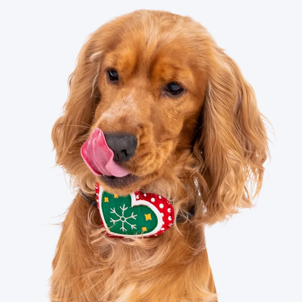 HUFT Christmas Darling Dog Collar Insert (Red and Green)