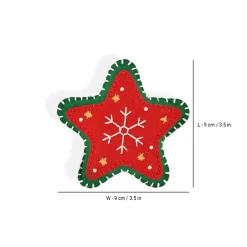 HUFT Christmas Starstruck Dog Collar Insert (Red and Green)