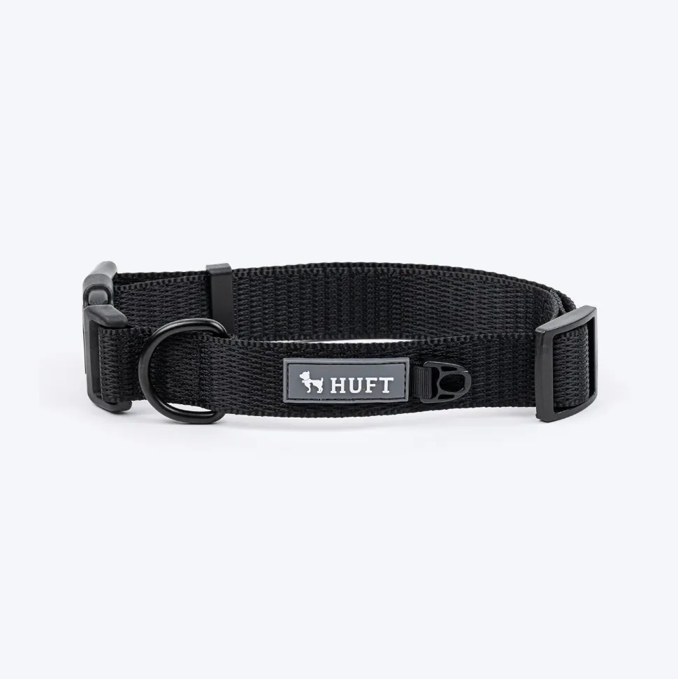 HUFT Classic Collar For Dog - Coal Black