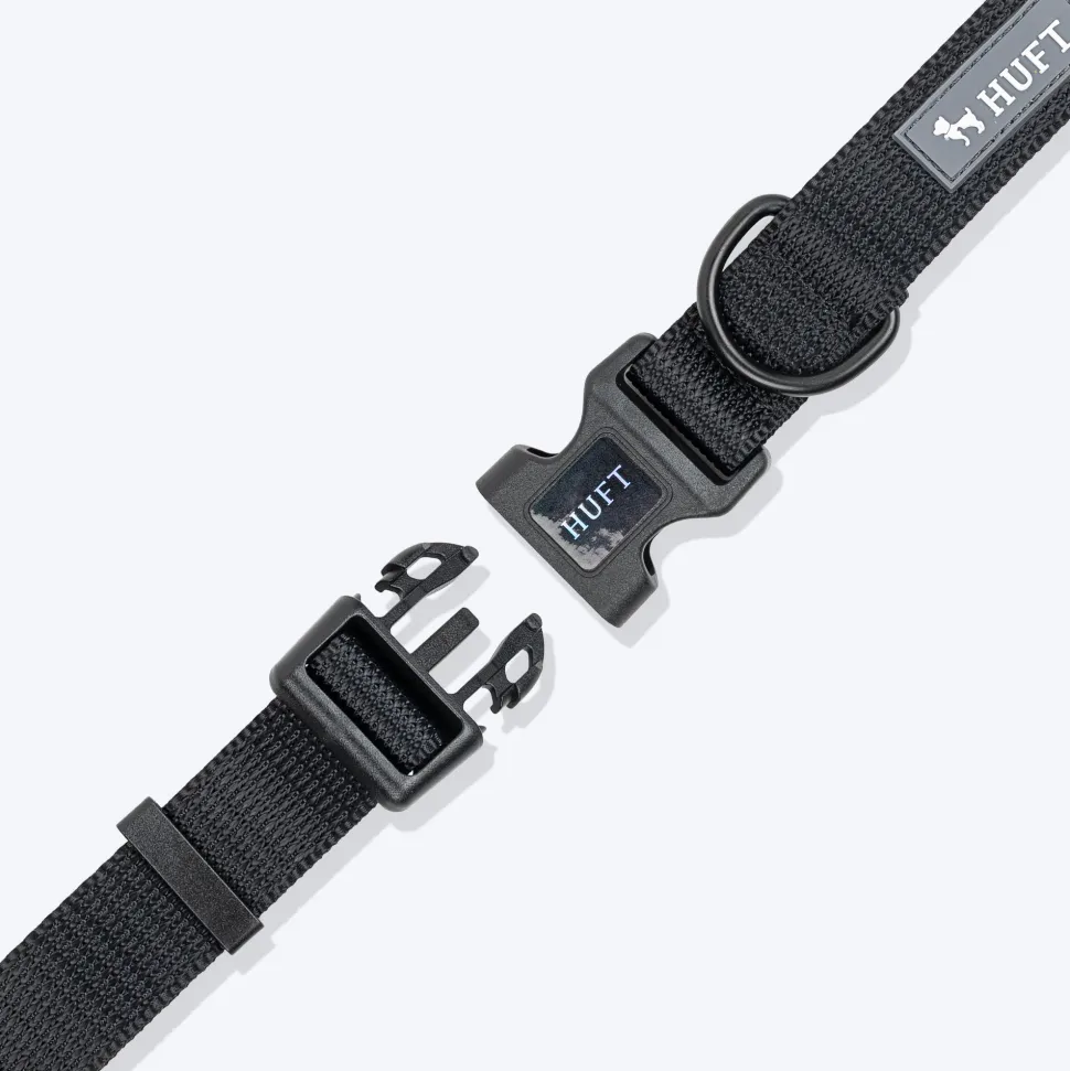 HUFT Classic Collar For Dog - Coal Black