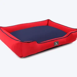 HUFT Classic Lounger Beds For Dogs - Red & Navy