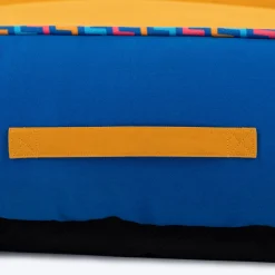 HUFT Classic Lounger Dog Bed - Blue & Mustard Yellow