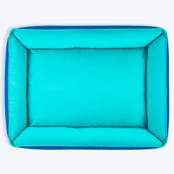 HUFT Classic Lounger Dog Bed - Blue & Turquoise