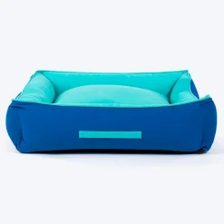 HUFT Classic Lounger Dog Bed - Blue & Turquoise