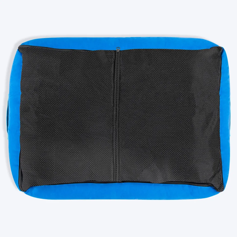 HUFT Classic Lounger Dog Bed - Blue & Turquoise