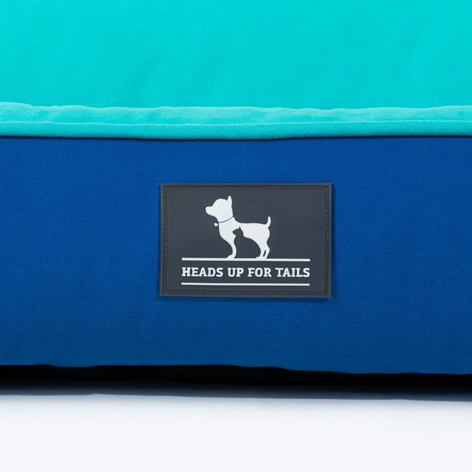 HUFT Classic Lounger Dog Bed - Blue & Turquoise
