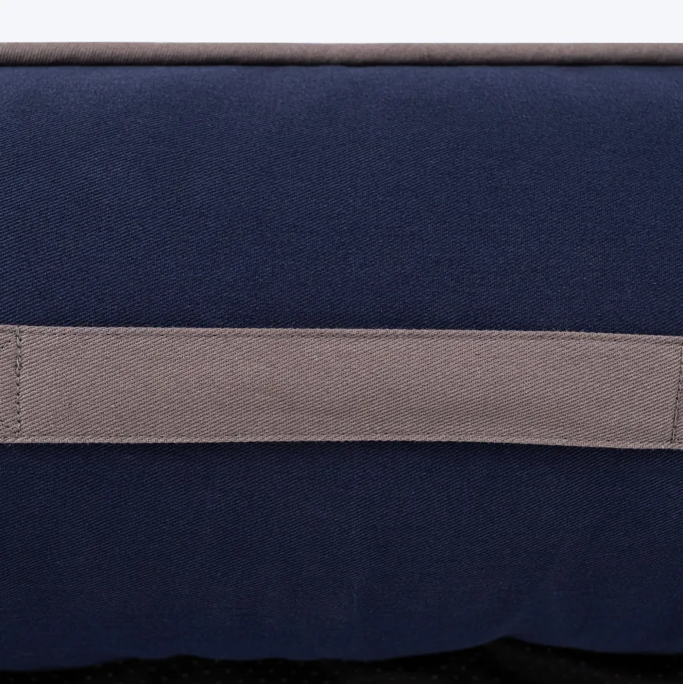 HUFT Classic Lounger Dog Bed - Grey & Navy