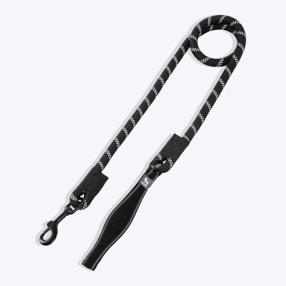 HUFT Classic Rope Leash For Dog - Black - 5 ft