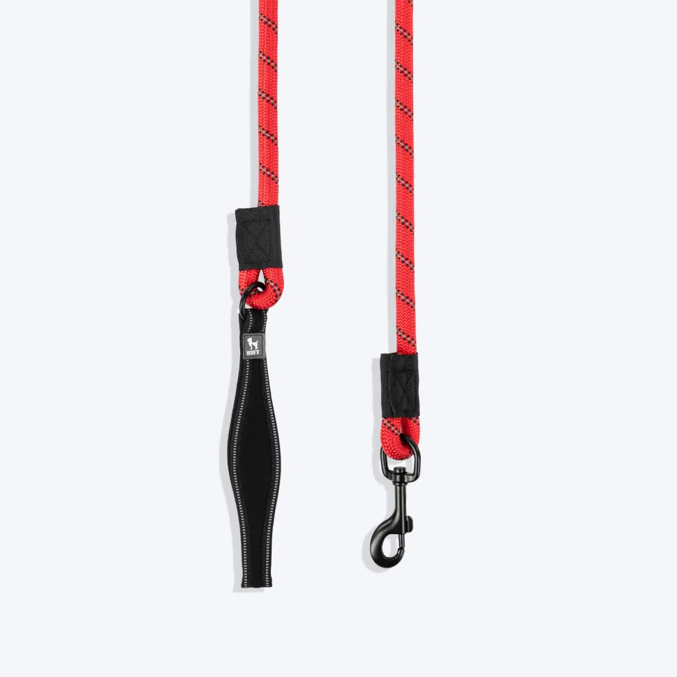 HUFT Classic Rope Leash For Dog - Red - 5 ft