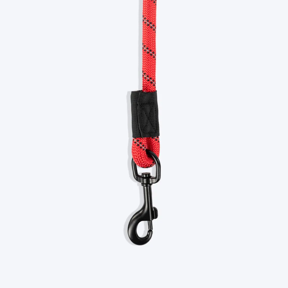 HUFT Classic Rope Leash For Dog - Red - 5 ft