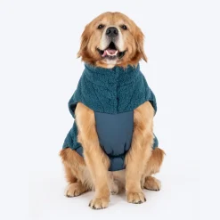 HUFT Cloudy Comfort Jacket For Big Dog - Peacock Blue