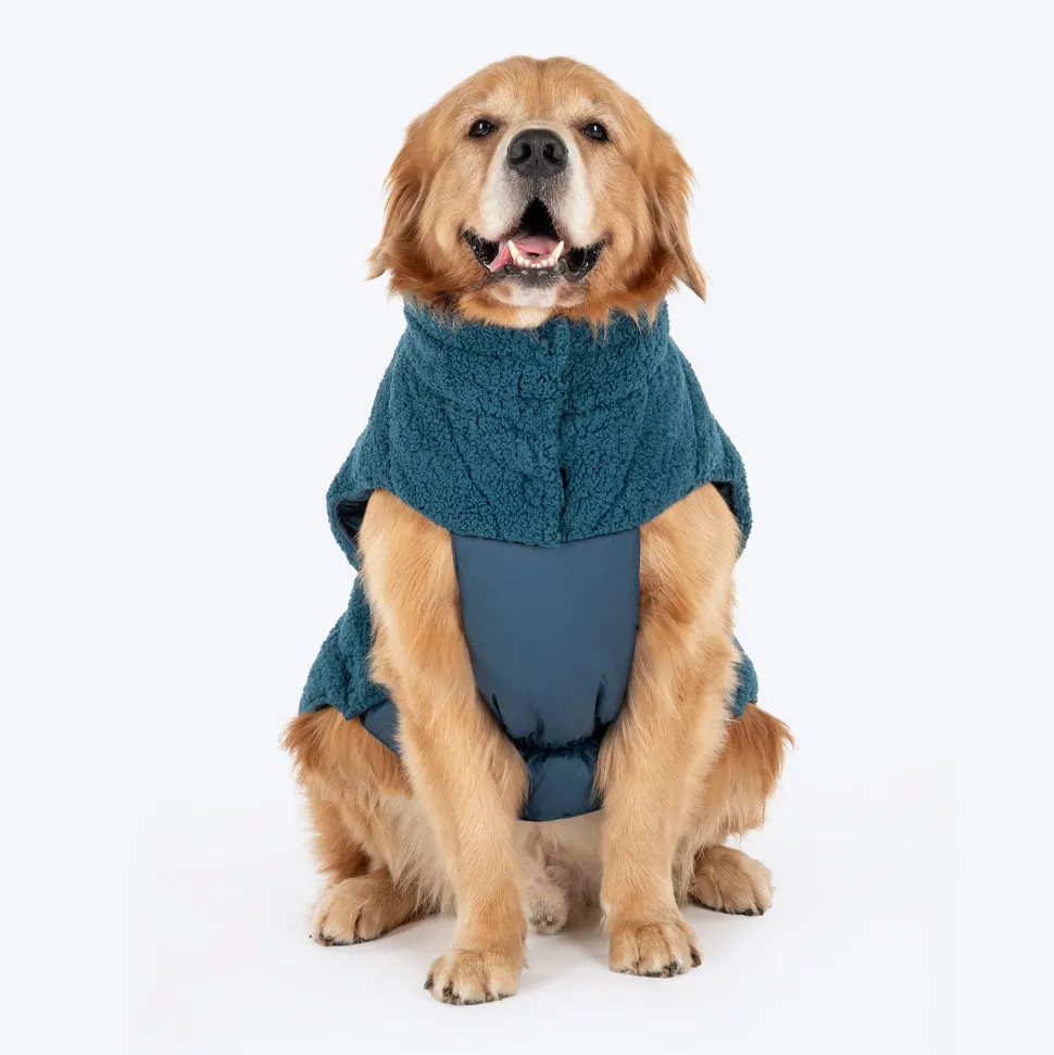 HUFT Cloudy Comfort Jacket For Big Dog - Peacock Blue
