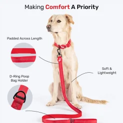 HUFT Comfort Plus Leash For Dog - Red