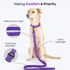 HUFT Comfort Plus Leash For Dog - Purple