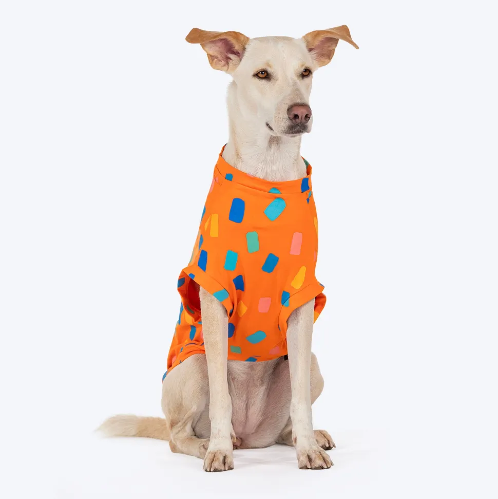 HUFT Confetti Love T-Shirt For Dog - Orange