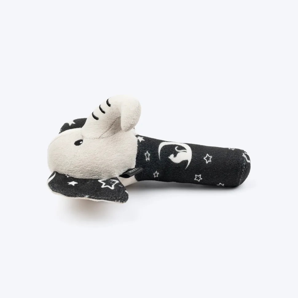 HUFT Crinkly Elly Squeaky Plush Toy For Small Dog - Black