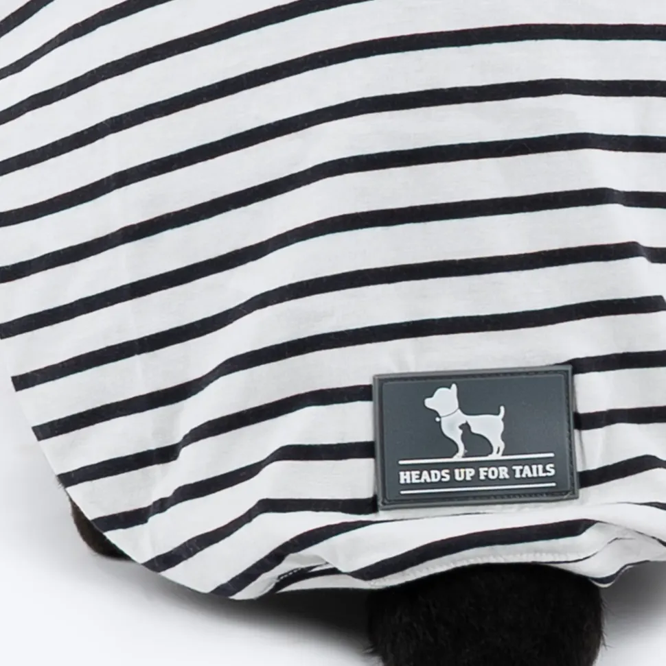 HUFT Cuddle Bug Striped T-Shirt For Dog - Black & White