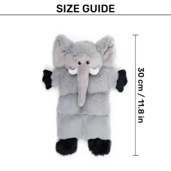HUFT Cuddlephant Squeaky Plush Toy For Dog - Grey