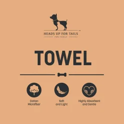 HUFT Cutest Microfibre Towel For Dogs & Cats - Light Pink