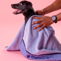 HUFT Cutest Microfibre Towel For Dogs & Cats - Light Blue