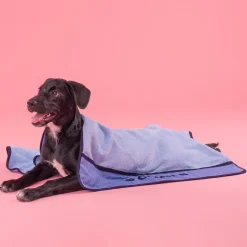 HUFT Cutest Microfibre Towel For Dogs & Cats - Light Blue