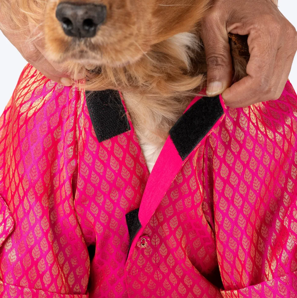 HUFT Dapper Doggo Kurta For Dog - Pink