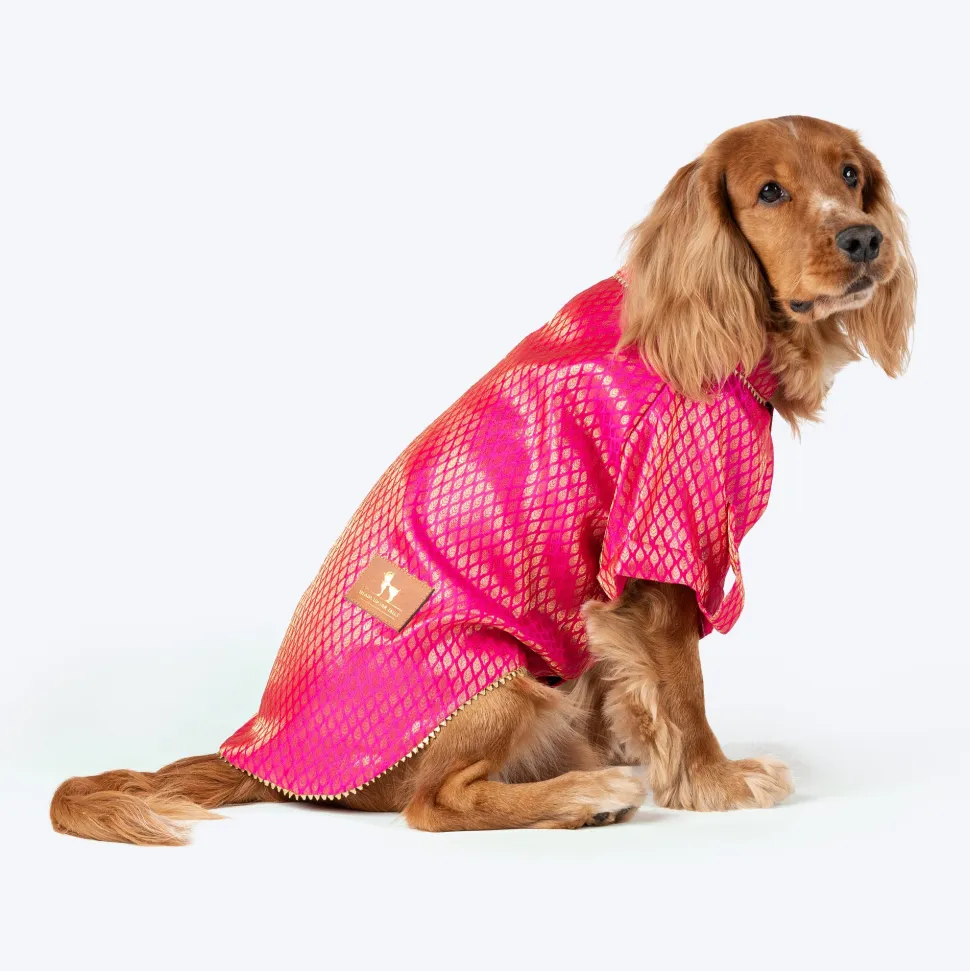HUFT Dapper Doggo Kurta For Dog - Pink