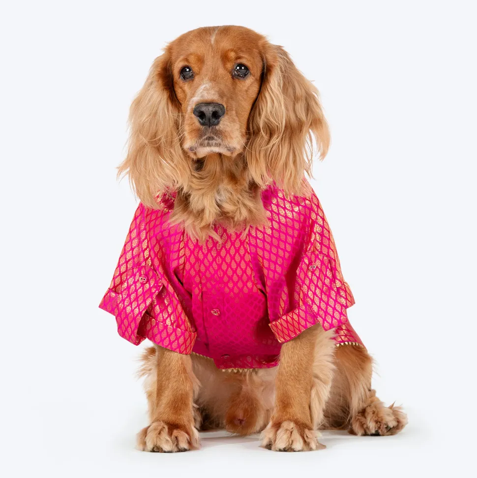 HUFT Dapper Doggo Kurta For Dog - Pink