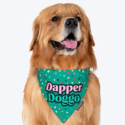 HUFT Dapper Doggo Printed Dog Bandana - Green