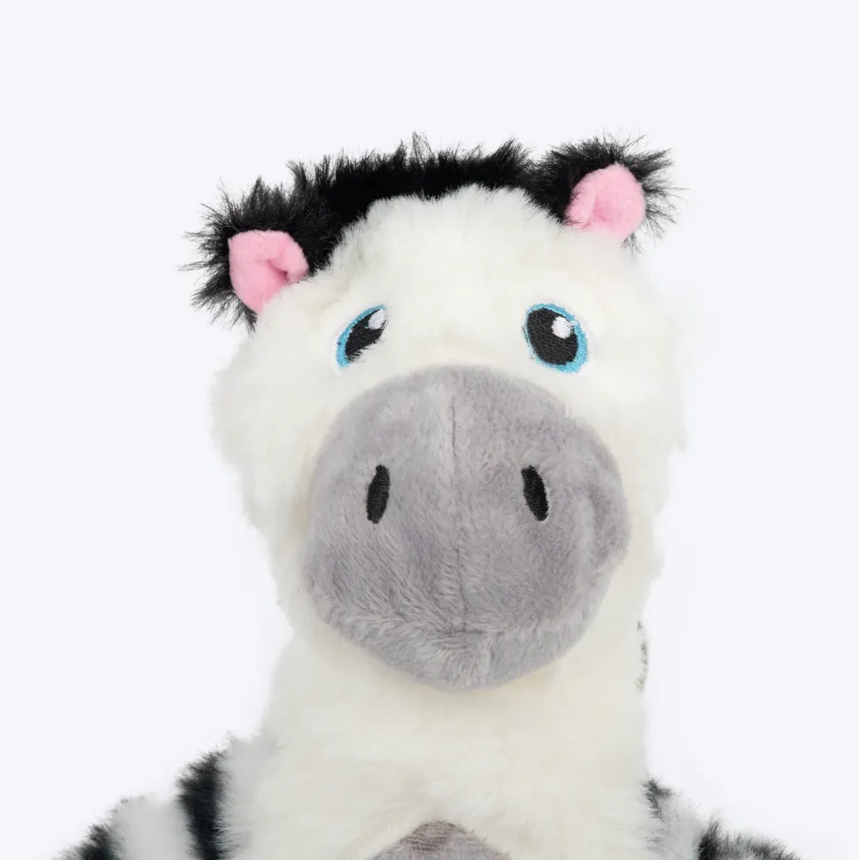 HUFT Debra The Zebra Squeaky Plush Toy For Dog - Multicolor