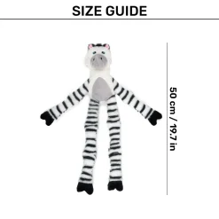 HUFT Debra The Zebra Squeaky Plush Toy For Dog - Multicolor