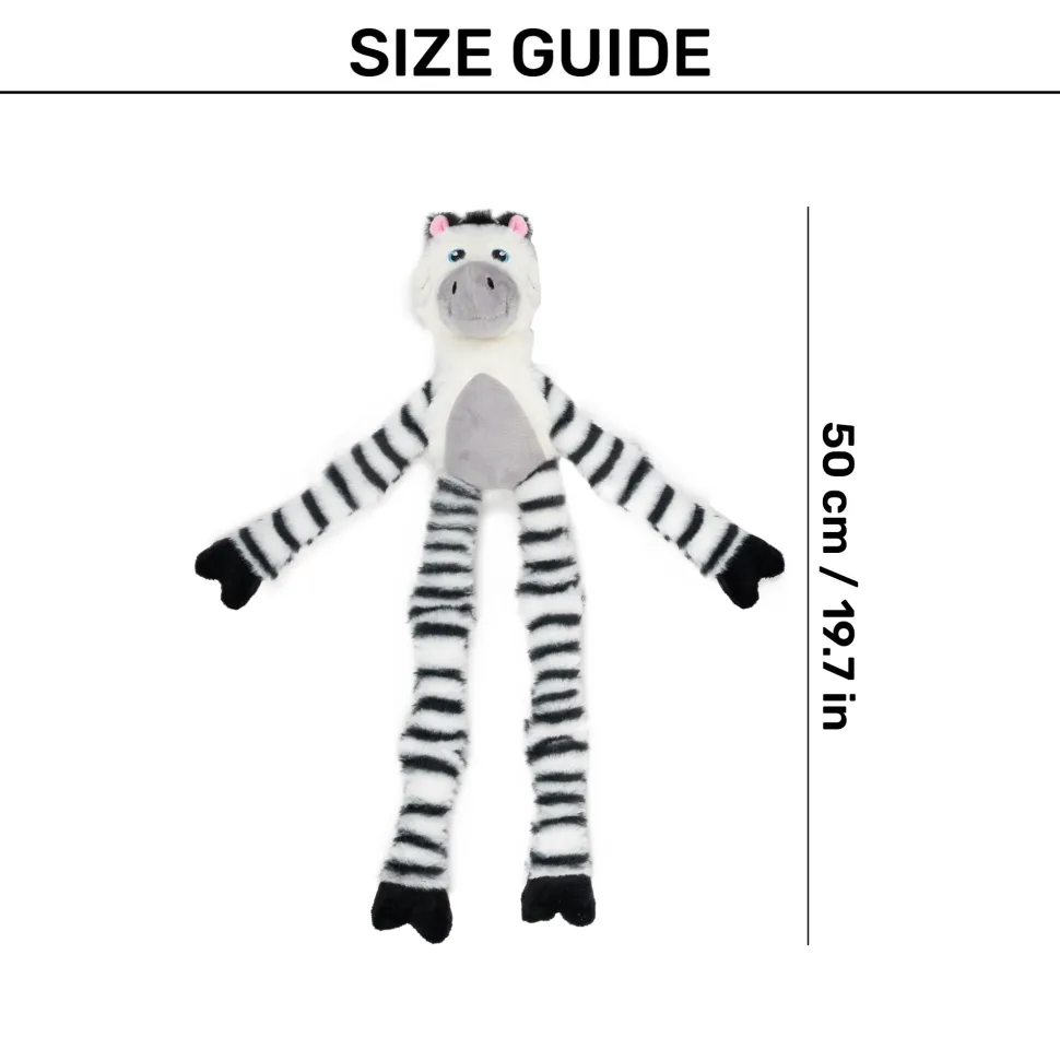 HUFT Debra The Zebra Squeaky Plush Toy For Dog - Multicolor