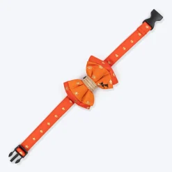 HUFT Desi Dazzle Bow Tie With Strap For Dog - Orange
