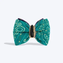 HUFT Desi Glam Bow Tie For Dog - Purple & Green