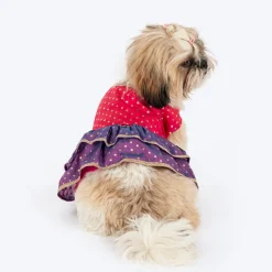 HUFT Desi Glam Dress For Dog & Cat - Pink & Purple