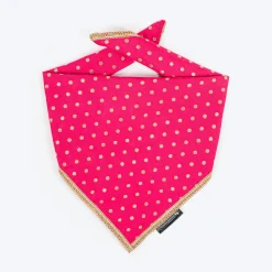 HUFT Desi Glam Knot Bandana For Dog - Pink