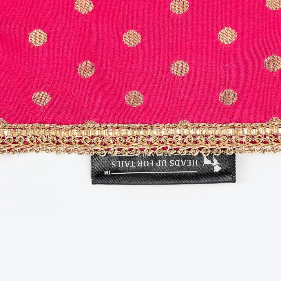 HUFT Desi Glam Knot Bandana For Dog - Pink