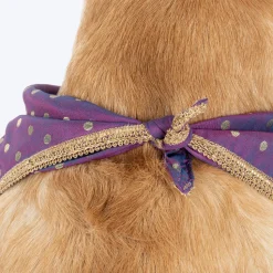 HUFT Desi Glam Knot Bandana For Dog - Purple