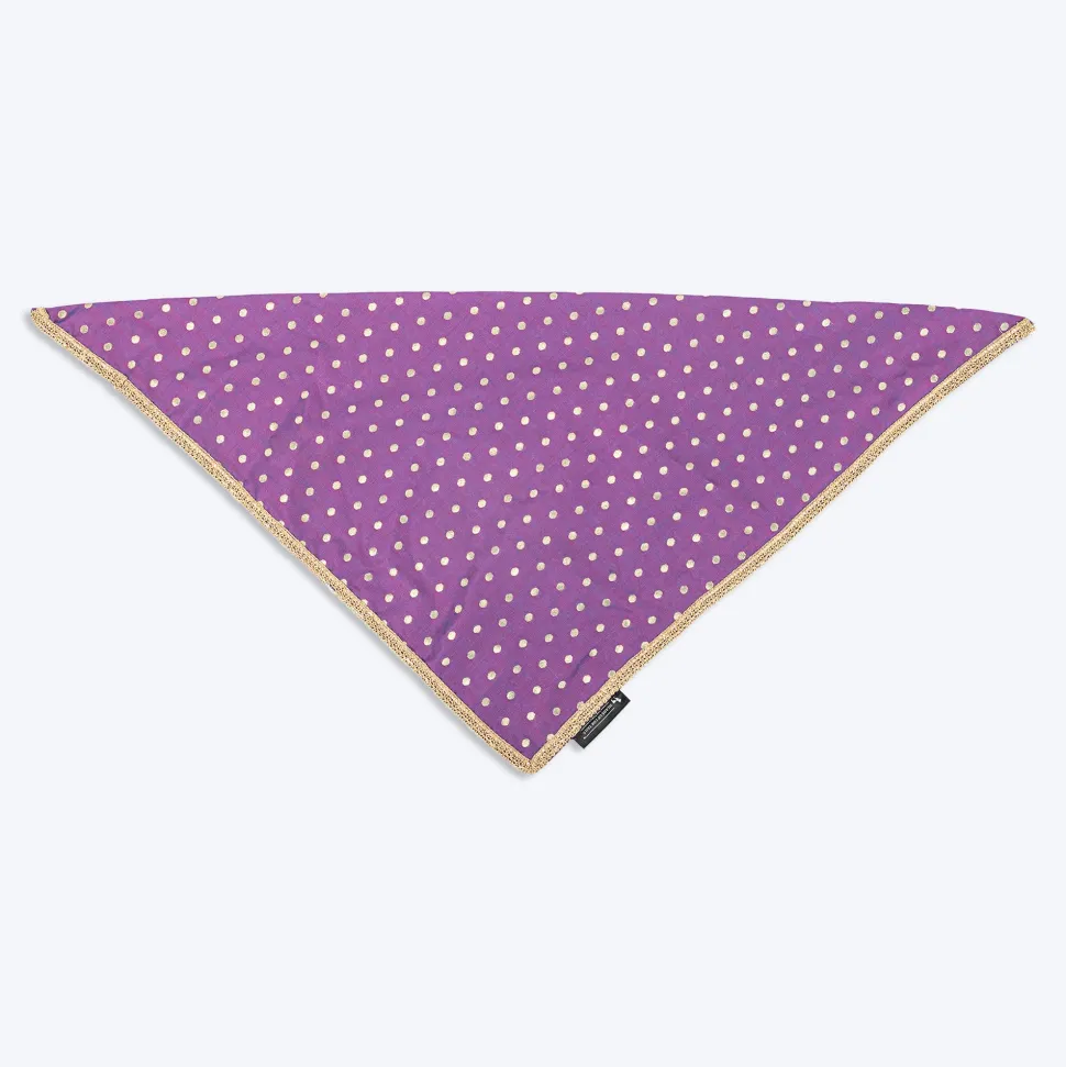 HUFT Desi Glam Knot Bandana For Dog - Purple