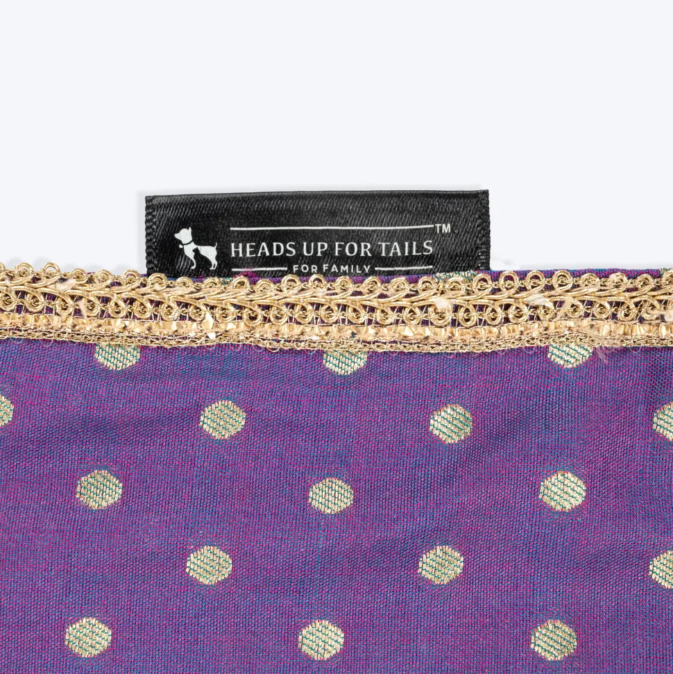 HUFT Desi Glam Knot Bandana For Dog - Purple