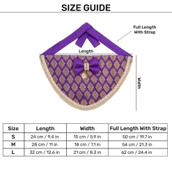 HUFT Desi Regal Bandana For Dog - Violet