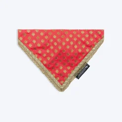 HUFT Desi Regal Bandana For Dog - Coral