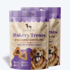 HUFT Dessert English Banoffee Pie Made With Real Chicken & Banana Treat For Dog - 100 gm