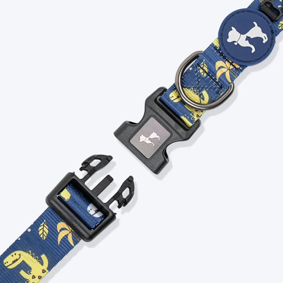 HUFT Dino Land Collar For Dog - Blue