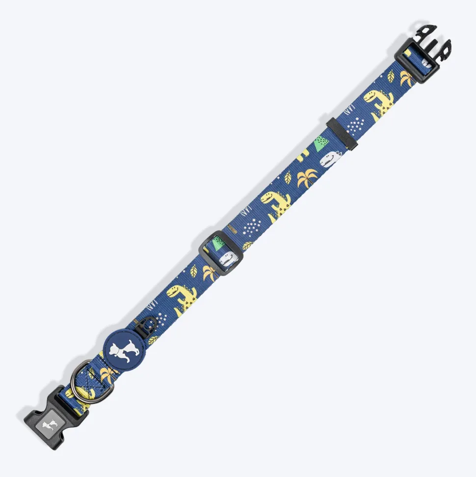 HUFT Dino Land Collar For Dog - Blue