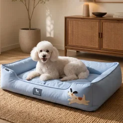 HUFT Doggie Classic Lounger Bed For Dog - Blue