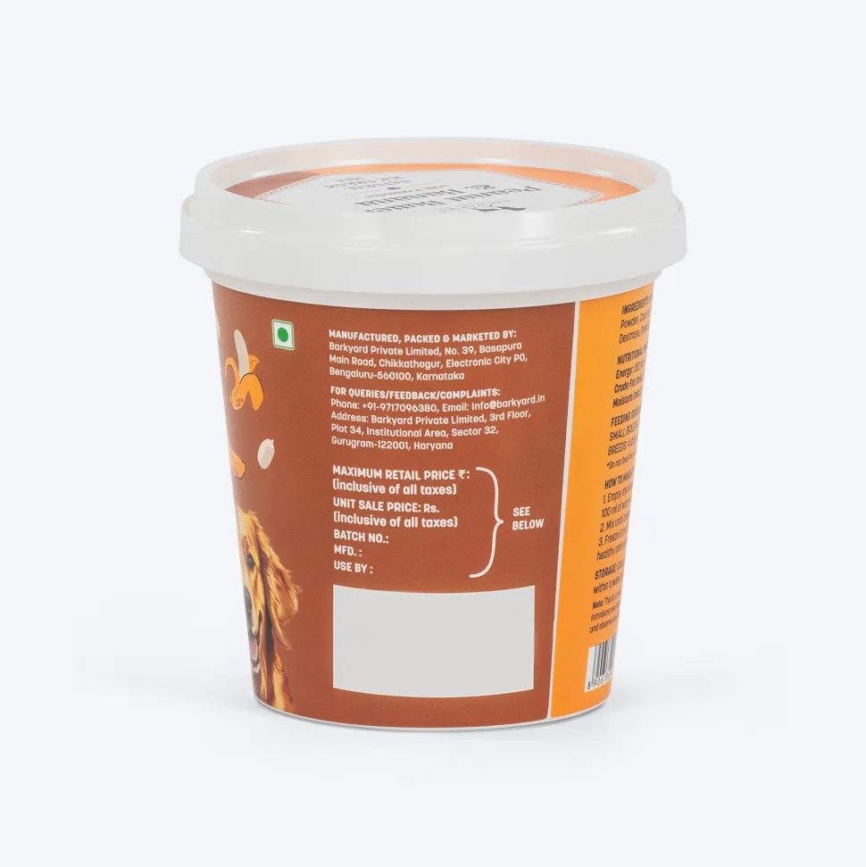 HUFT Dog Ice Cream Peanut Butter & Banana With Prebiotics Mix Treat - 40 gm