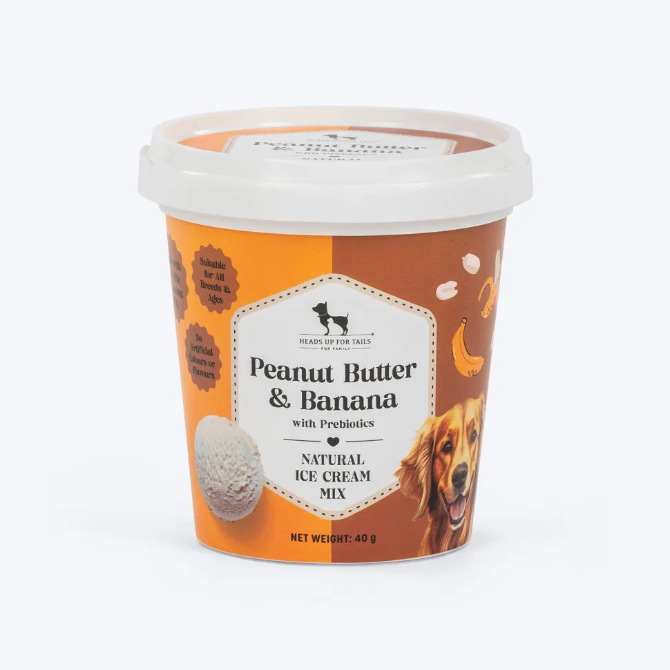 HUFT Dog Ice Cream Peanut Butter & Banana With Prebiotics Mix Treat - 40 gm