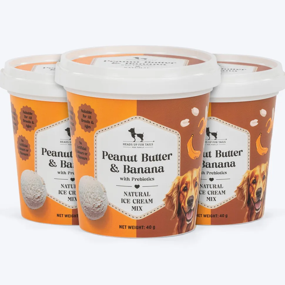 HUFT Dog Ice Cream Peanut Butter & Banana With Prebiotics Mix Treat - 40 gm